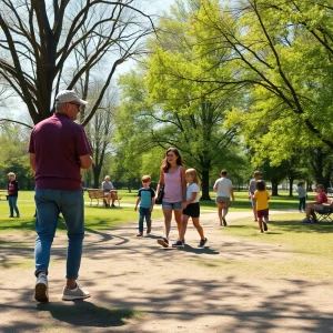 Families enjoying a public park in Tennessee