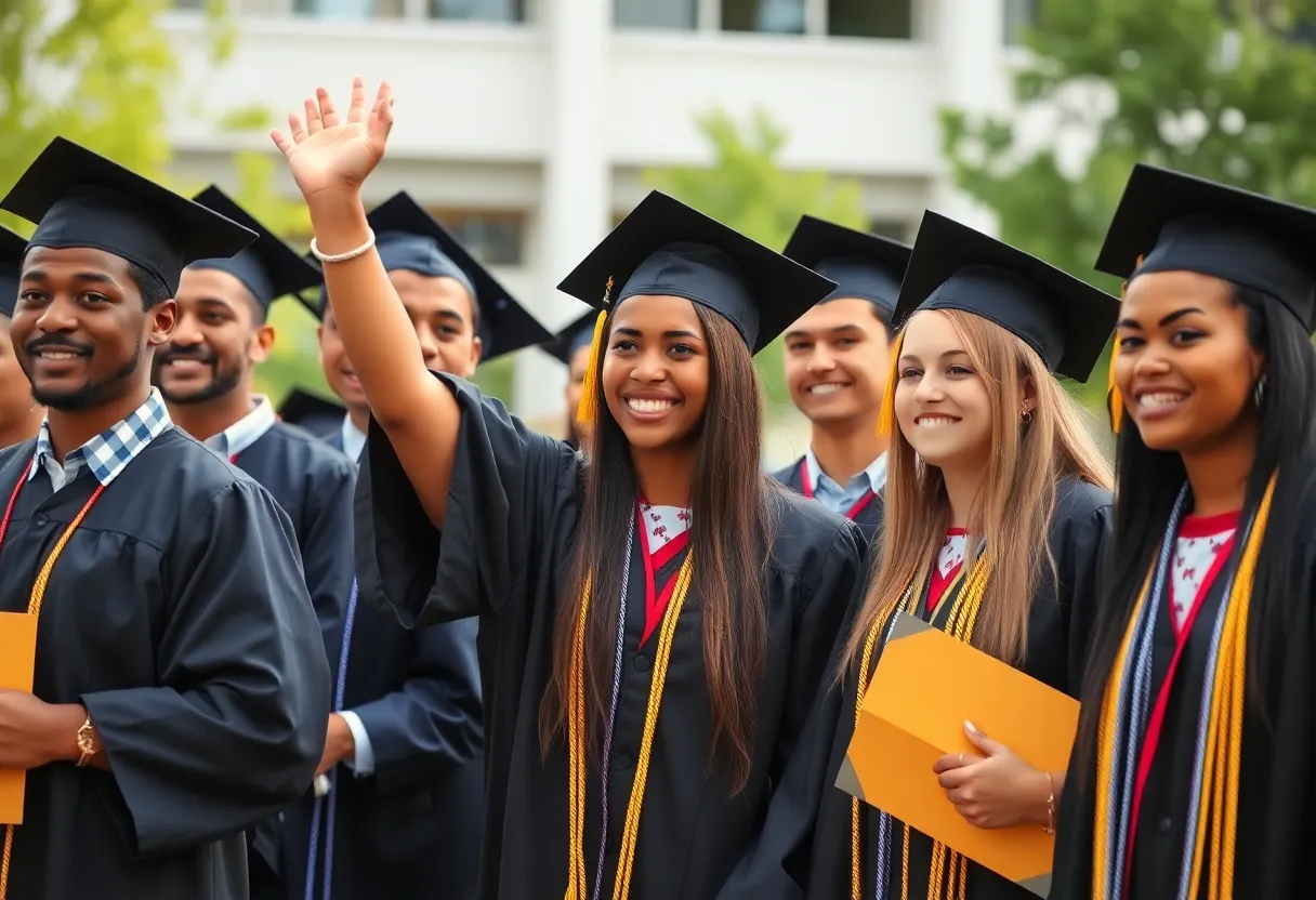 High school graduates celebrating their academic achievements in Tennessee.