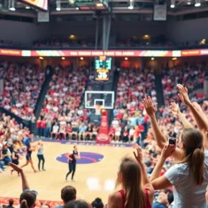 Vanderbilt women's basketball team celebrating during a game