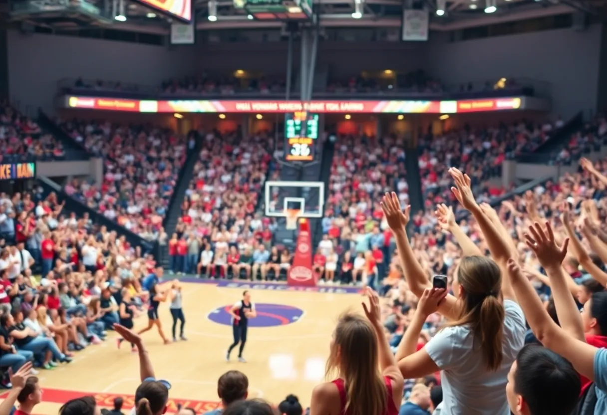 Vanderbilt women's basketball team celebrating during a game