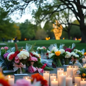 Community members gathered for a memorial service in Brentwood.