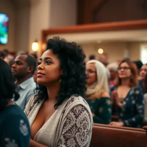 Gathering of community members celebrating the life of a leader