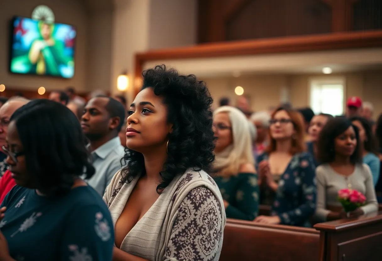 Gathering of community members celebrating the life of a leader