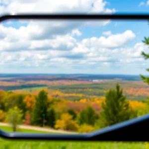 Colorblind viewfinder installed at T.O. Fuller State Park with vibrant landscape.
