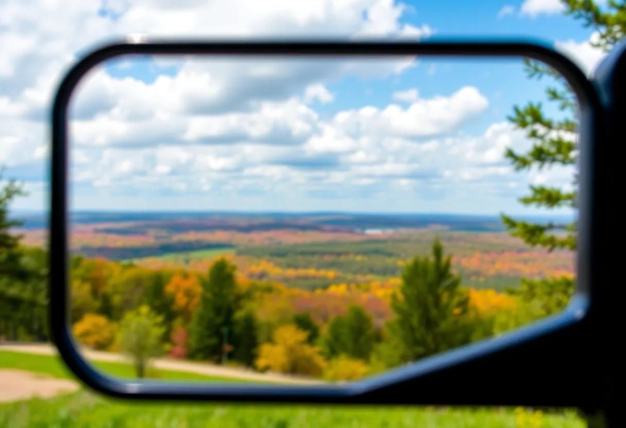 Colorblind viewfinder installed at T.O. Fuller State Park with vibrant landscape.
