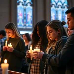 Students and community members gathered for a prayer service in remembrance of a Brentwood High School student.