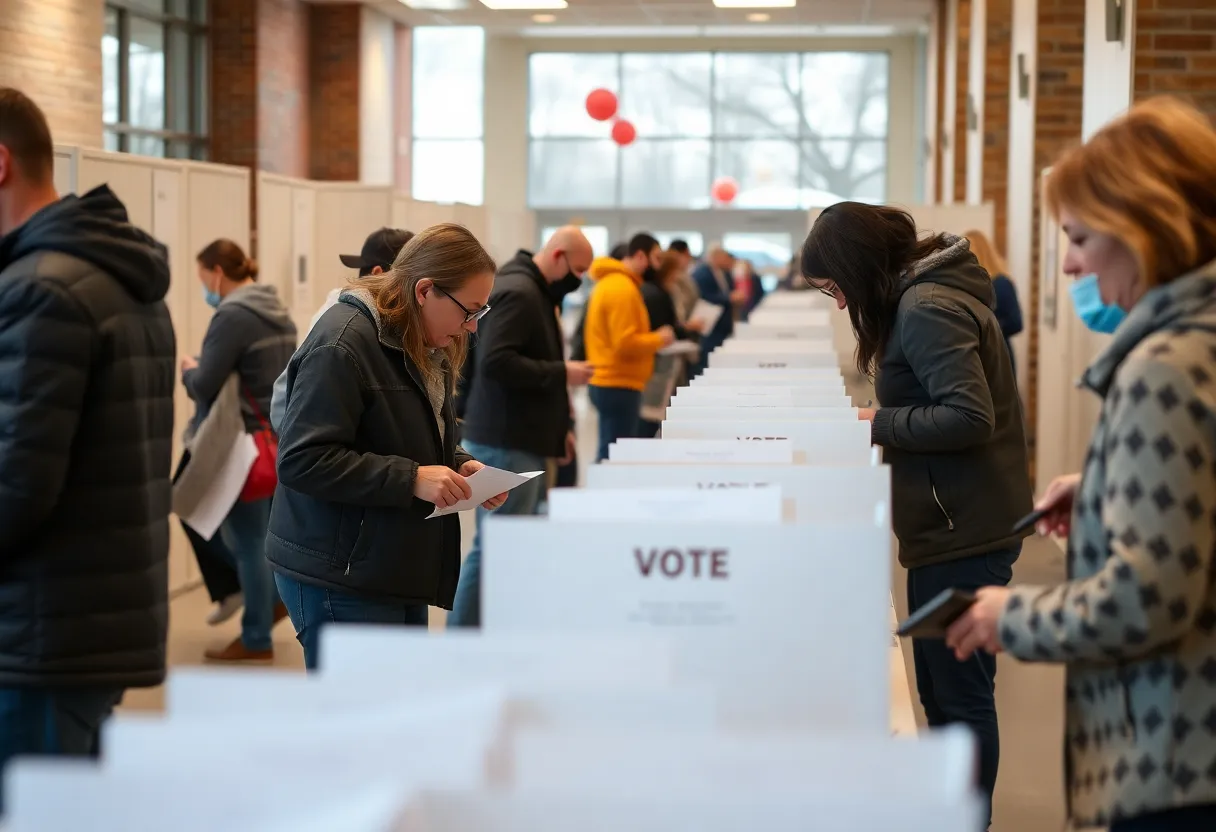 Citizens participating in early voting in Tennessee