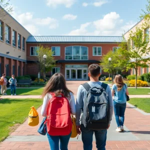 Father Ryan High School campus during Preview Day