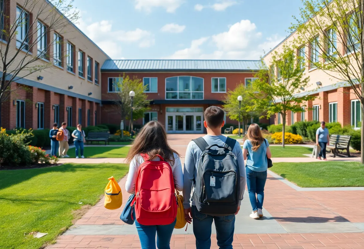 Father Ryan High School campus during Preview Day