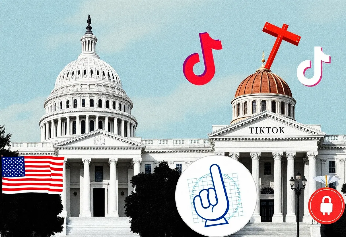 Illustrative representation of Federal Reserve and TikTok issues