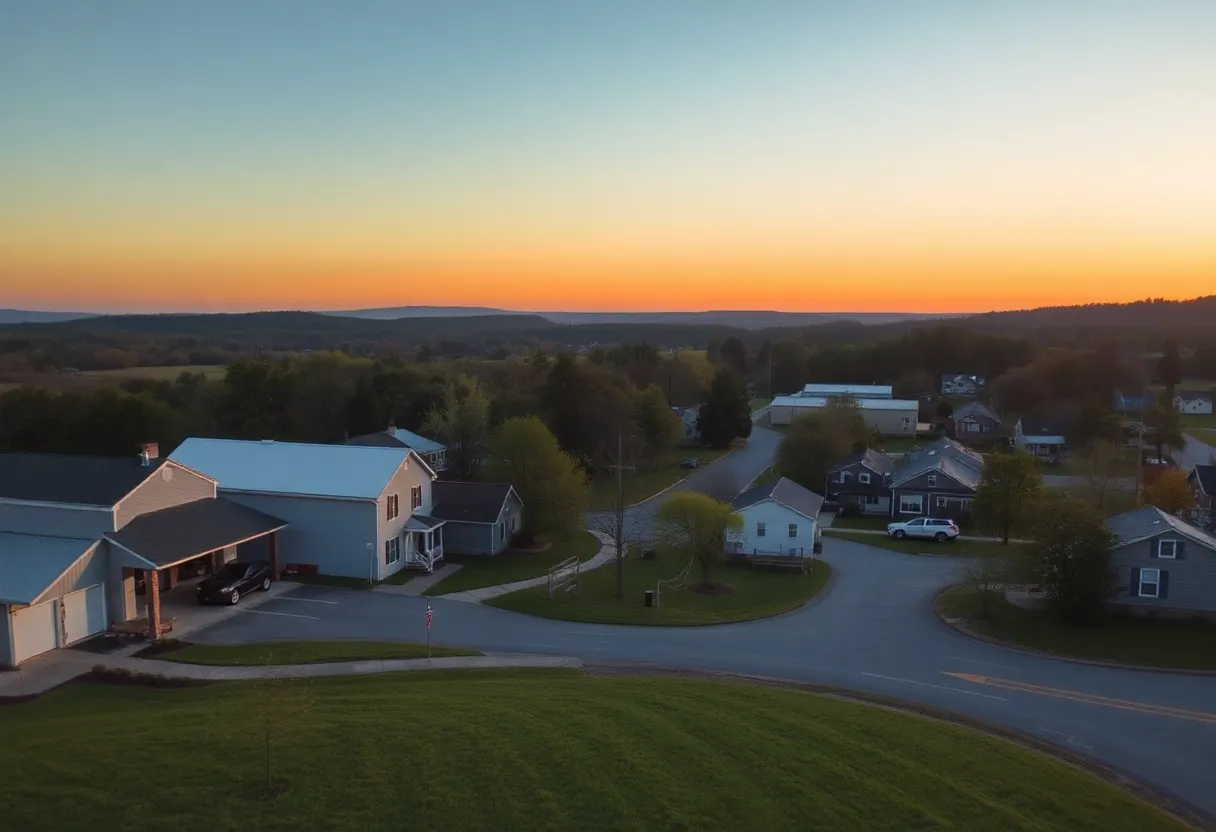 A serene landscape of Franklin, North Carolina
