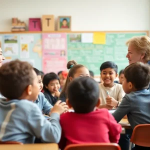 Students engaged in a collaborative classroom activity in Metro Nashville