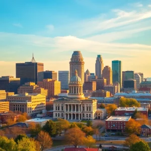 Cityscape of Nashville showcasing government buildings
