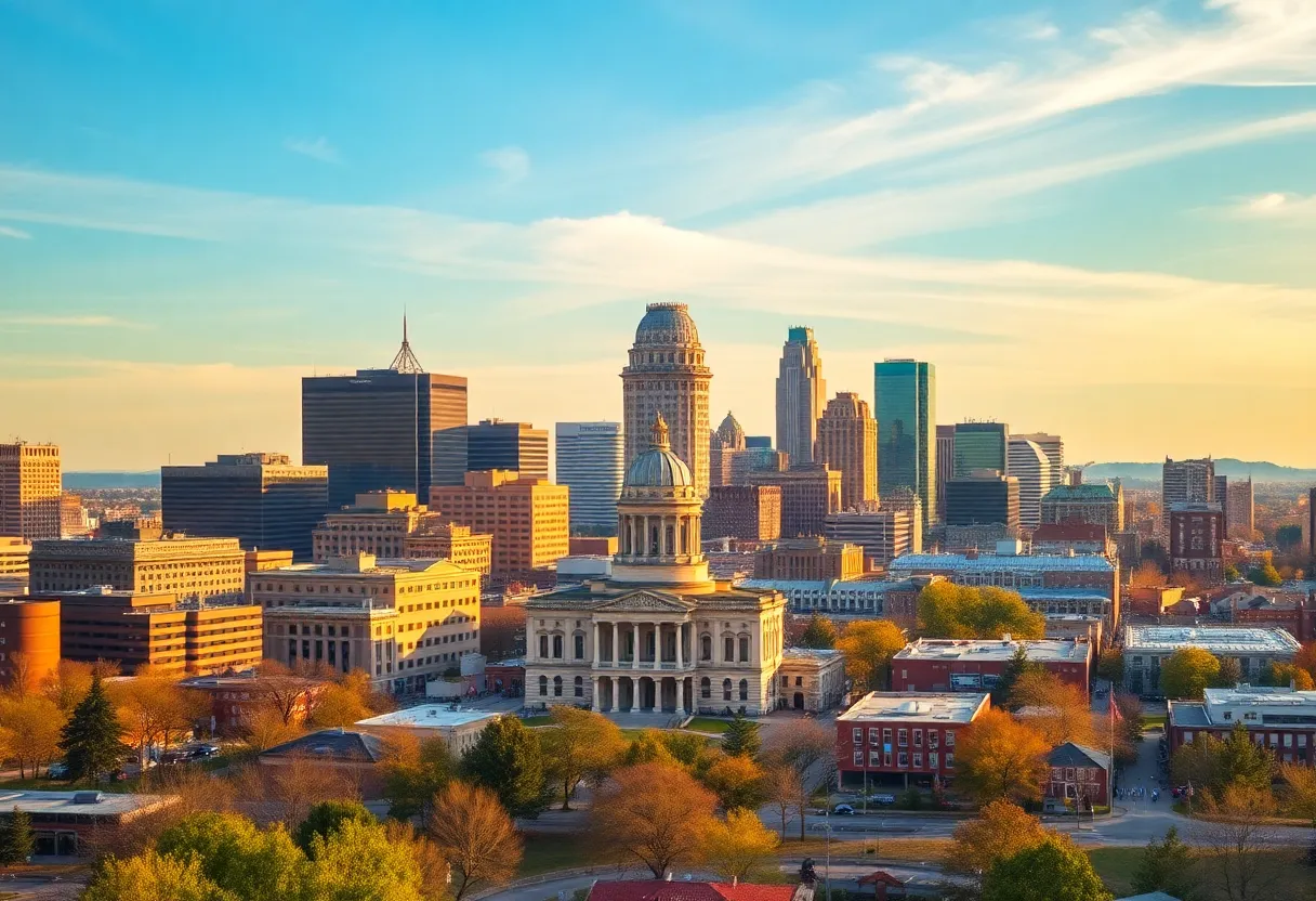 Cityscape of Nashville showcasing government buildings