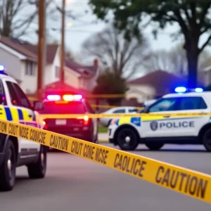 Police presence at a domestic violence shooting scene in South Nashville