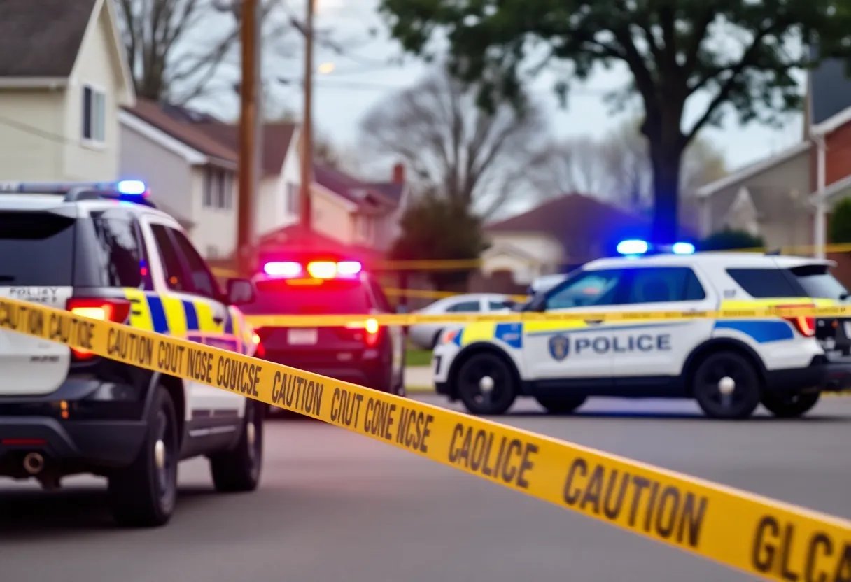 Police presence at a domestic violence shooting scene in South Nashville