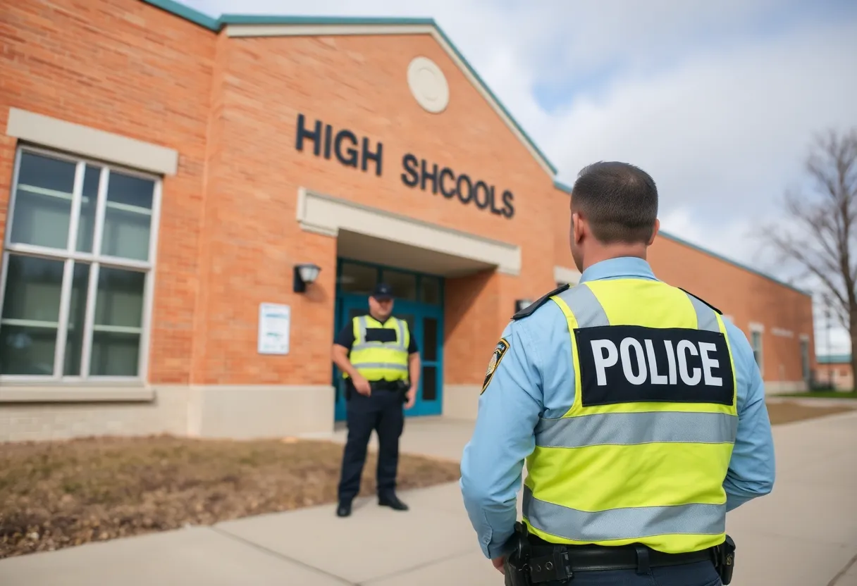Police presence outside a Nashville high school