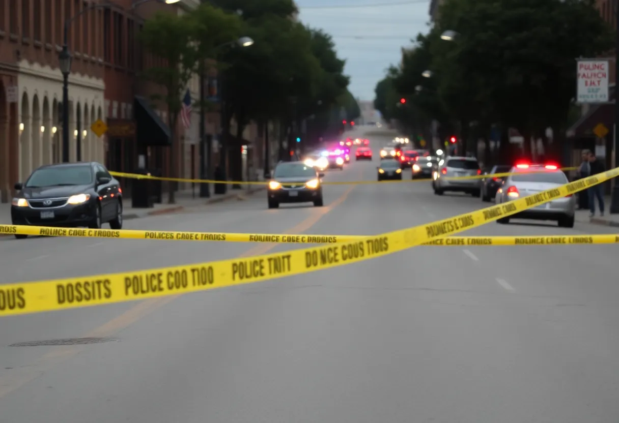 Police tape at a crime scene in Nashville