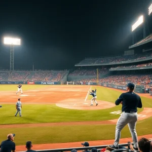 Players from Nashville Sounds in action during a baseball game.
