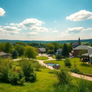 A scenic view showcasing the natural beauty and charm of Paris, Tennessee, ideal for retirees.