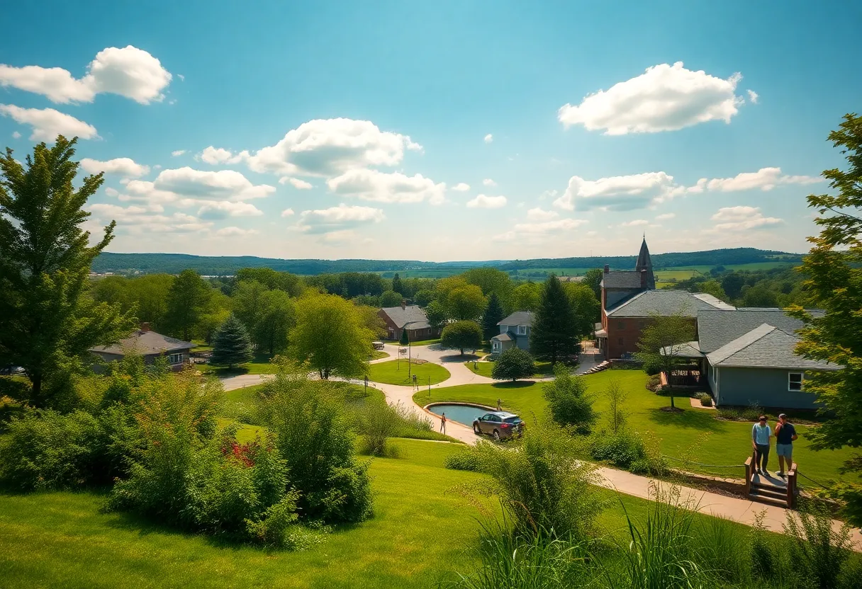 A scenic view showcasing the natural beauty and charm of Paris, Tennessee, ideal for retirees.