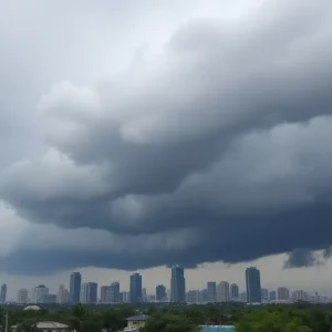 Severe storms damage in Knoxville with downed trees and debris