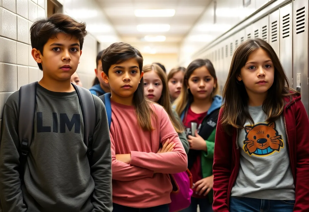 Students expressing anxiety in school related to gun violence