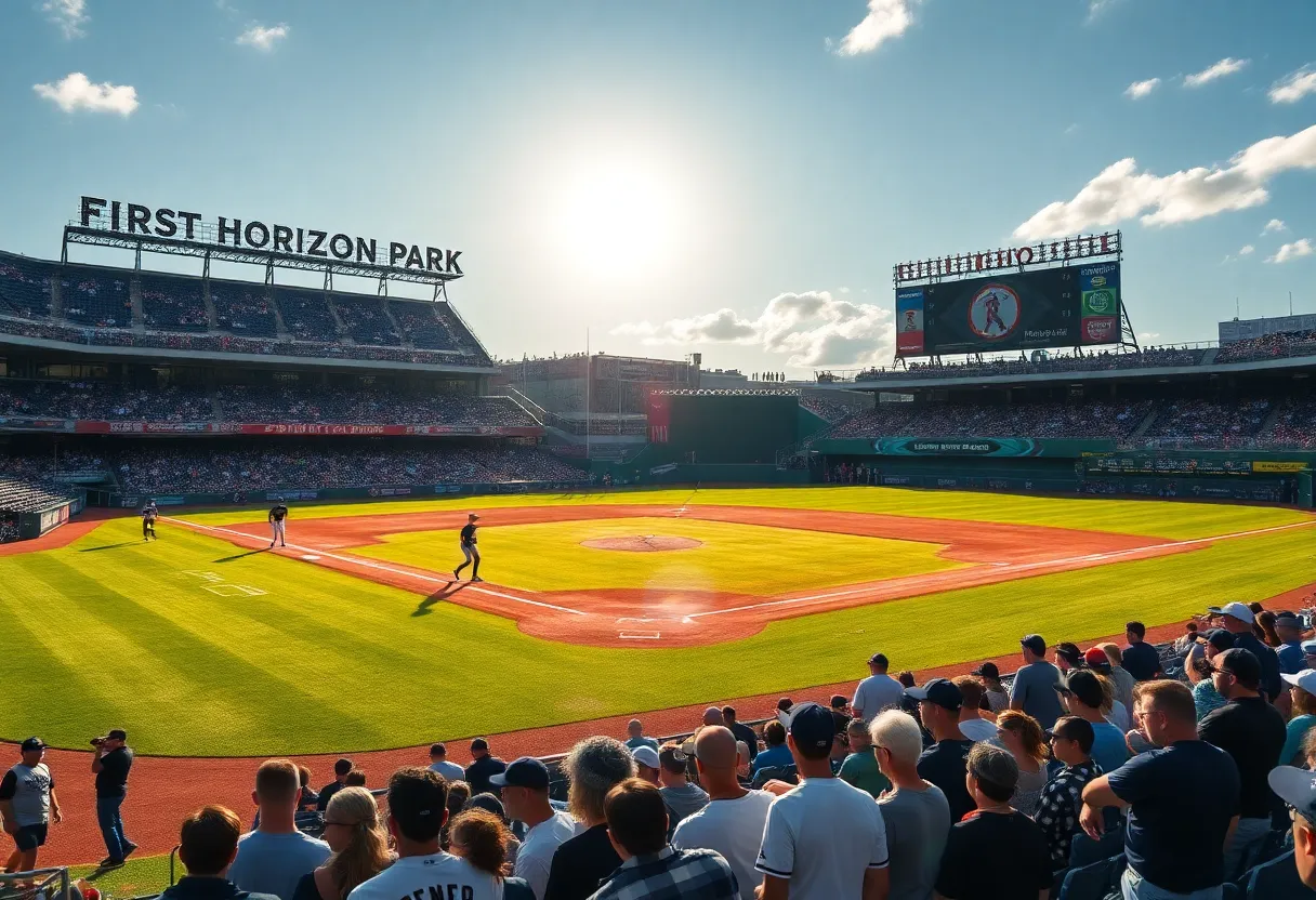 Fans at Tennessee baseball intrasquad game at First Horizon Park