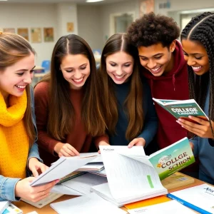 Students exploring college application options