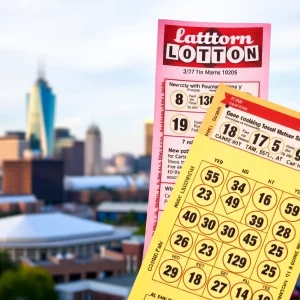 Lottery ticket with winning numbers from the Tennessee Lottery.