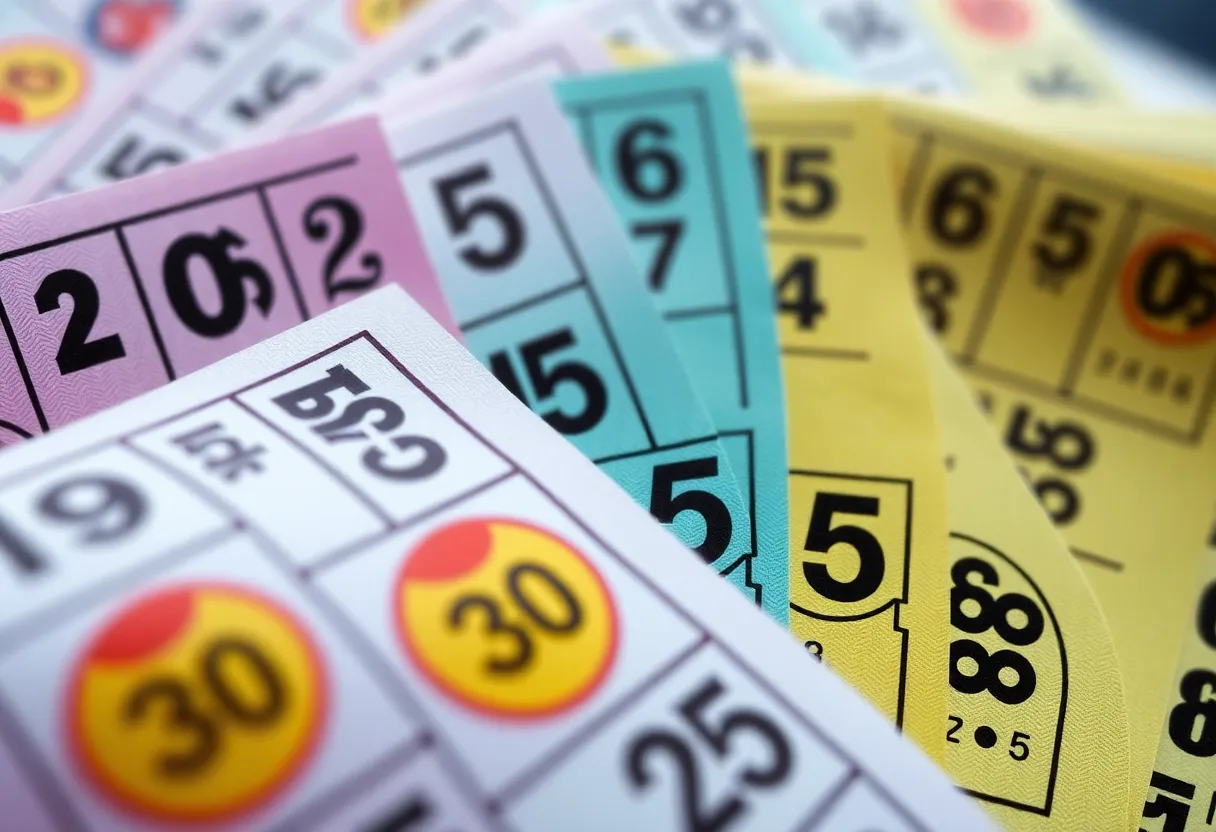 Winning numbers of the Tennessee Lottery displayed on tickets