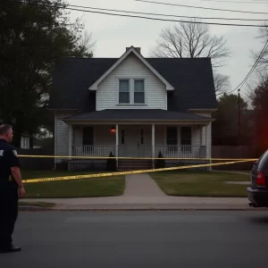 Vacant house on Crowe Drive in Nashville where a fatal shooting occurred.