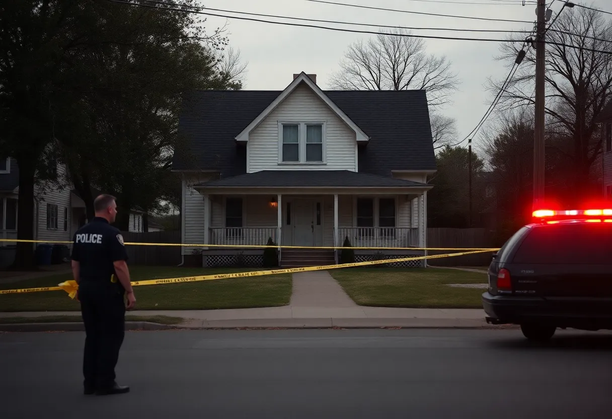 Vacant house on Crowe Drive in Nashville where a fatal shooting occurred.