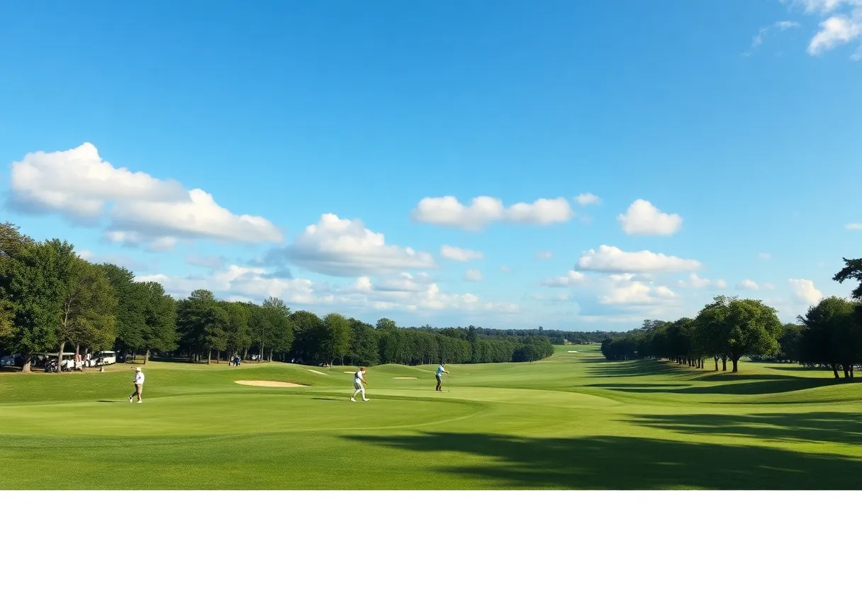 Golfers playing at the Vanderbilt Legends Club during the Mason Rudolph Championship