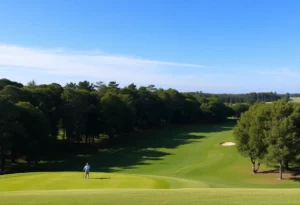 Golf course during Vanderbilt men's golf tournament