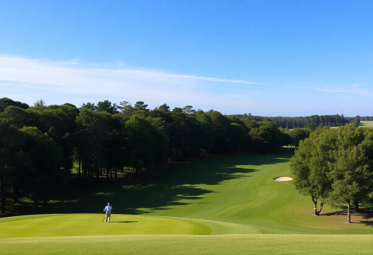 Golf course during Vanderbilt men's golf tournament