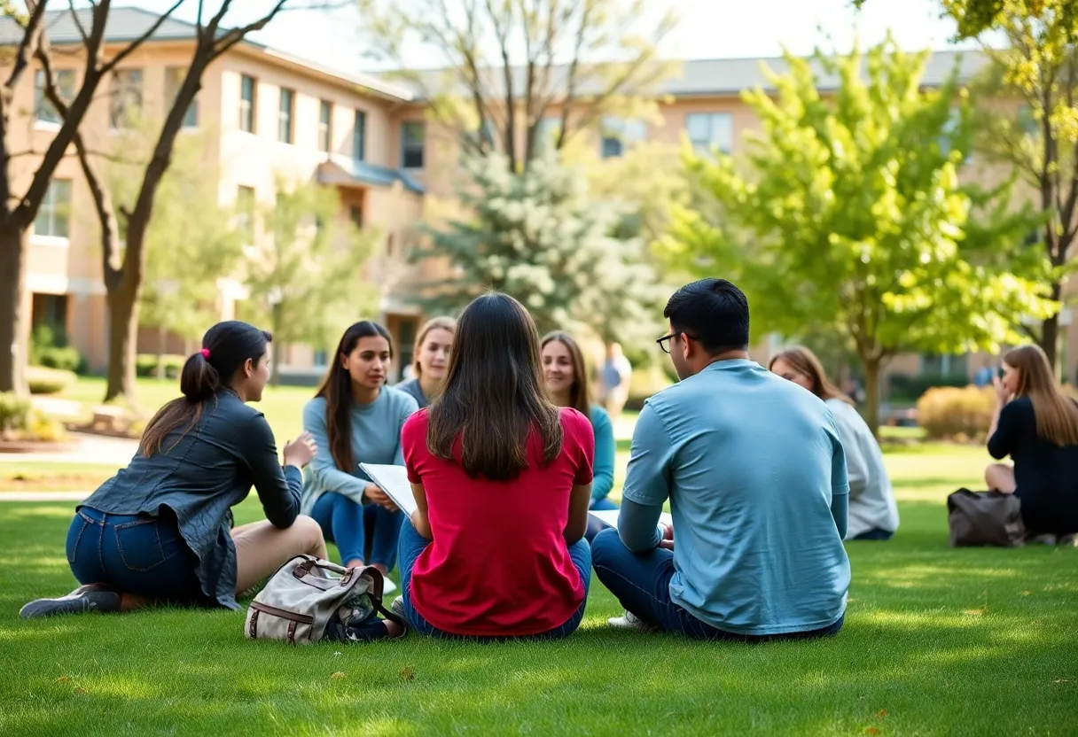 Students participating in wellness activities on Vanderbilt University campus