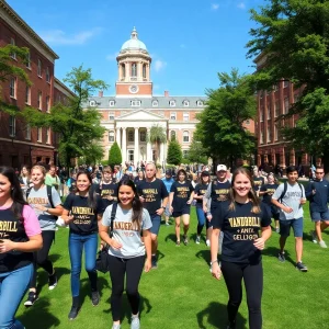 Vanderbilt University students engaged in sports activities