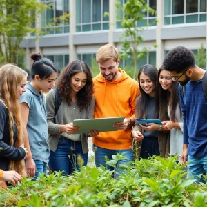 Students working on sustainability initiatives at Vanderbilt University