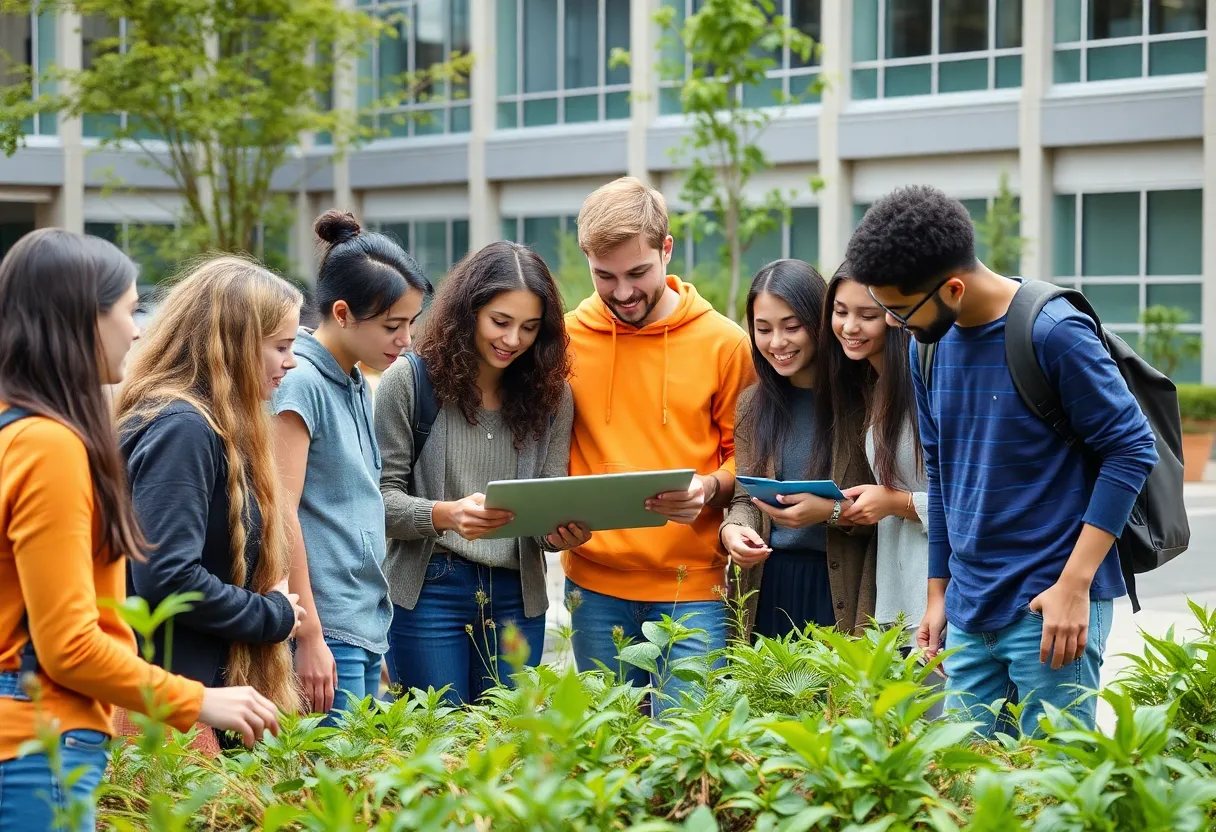 Students working on sustainability initiatives at Vanderbilt University