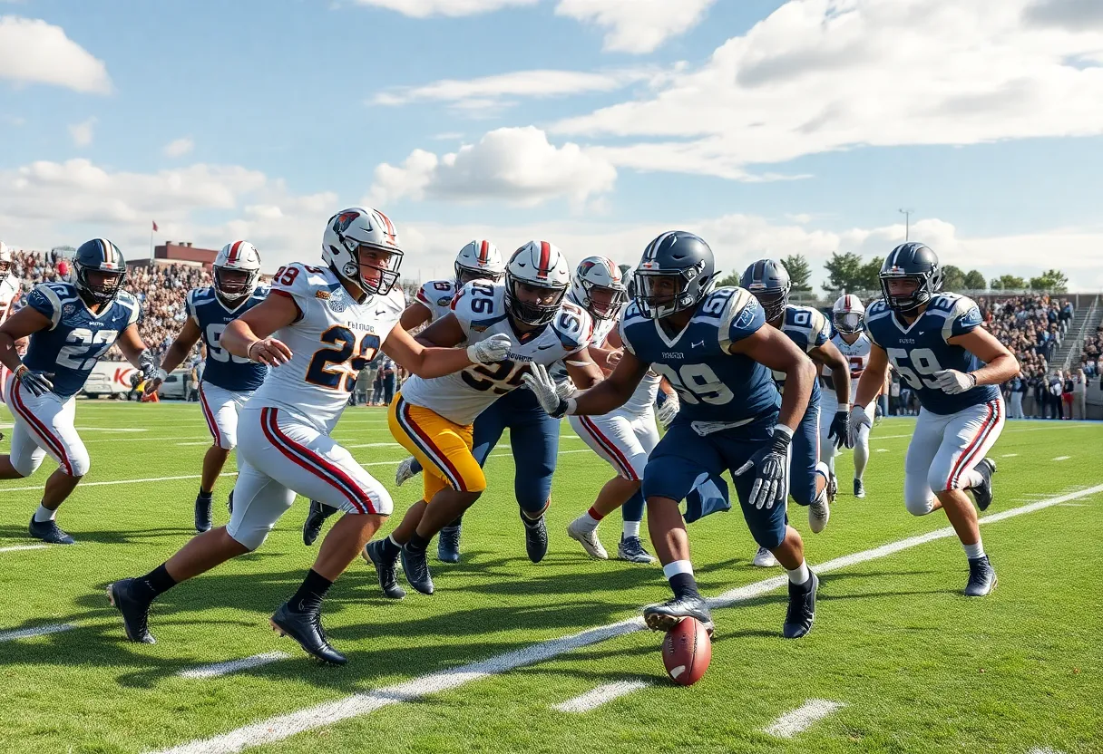Vanderbilt Commodores football team in action against Virginia Tech Hokies