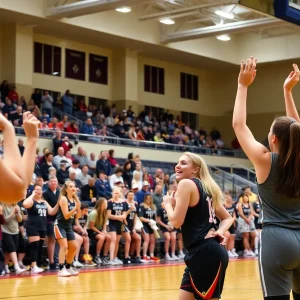 Exciting women's basketball game at Vanderbilt Memorial Gymnasium