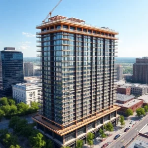 Albion Music Row apartment tower under construction in Nashville
