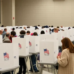 Voters at a polling place in Davidson County, Tennessee