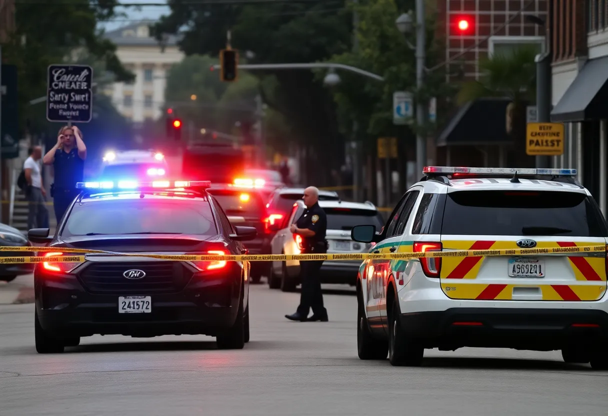 Police presence at a shooting scene in East Nashville