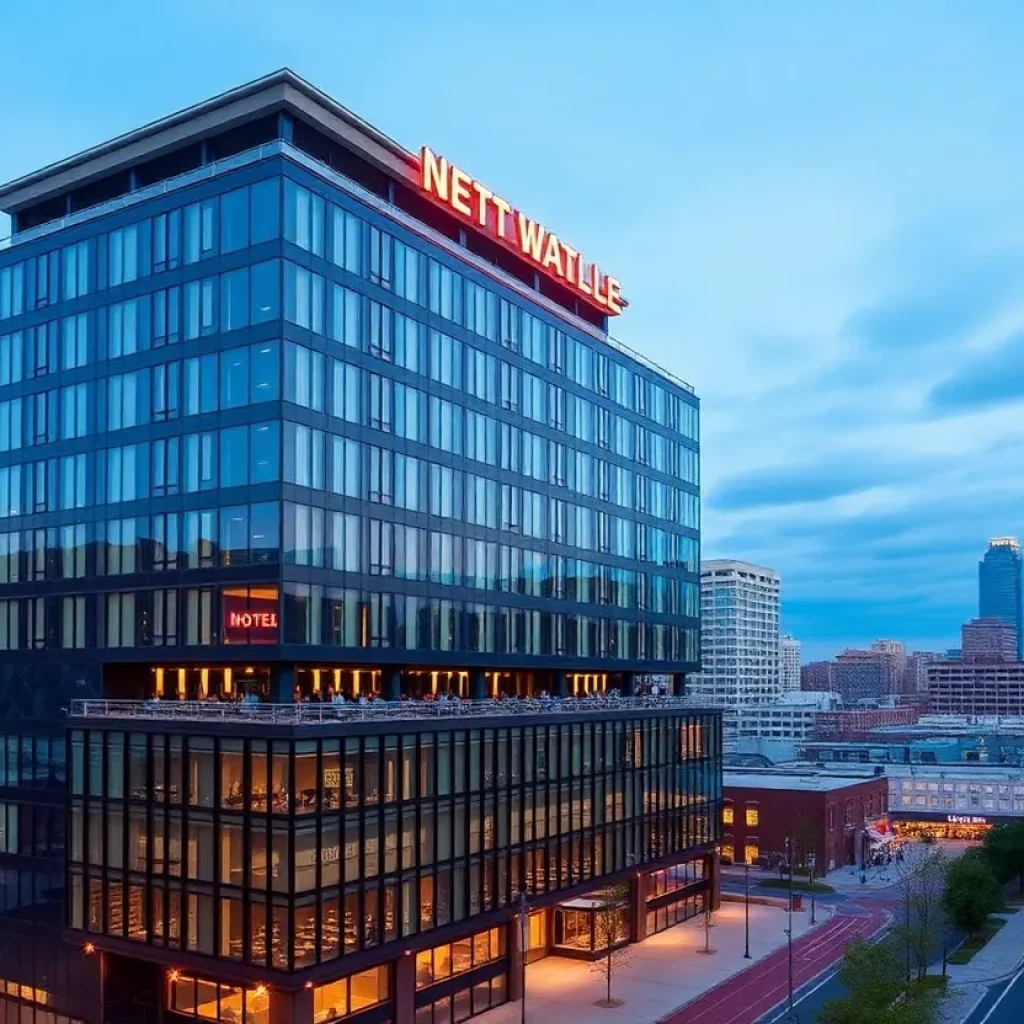 Rendering of Hotel Sliver in Downtown Nashville