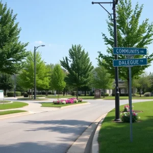 A peaceful street scene representing the tribute to Charlie Kirk in Manatee County