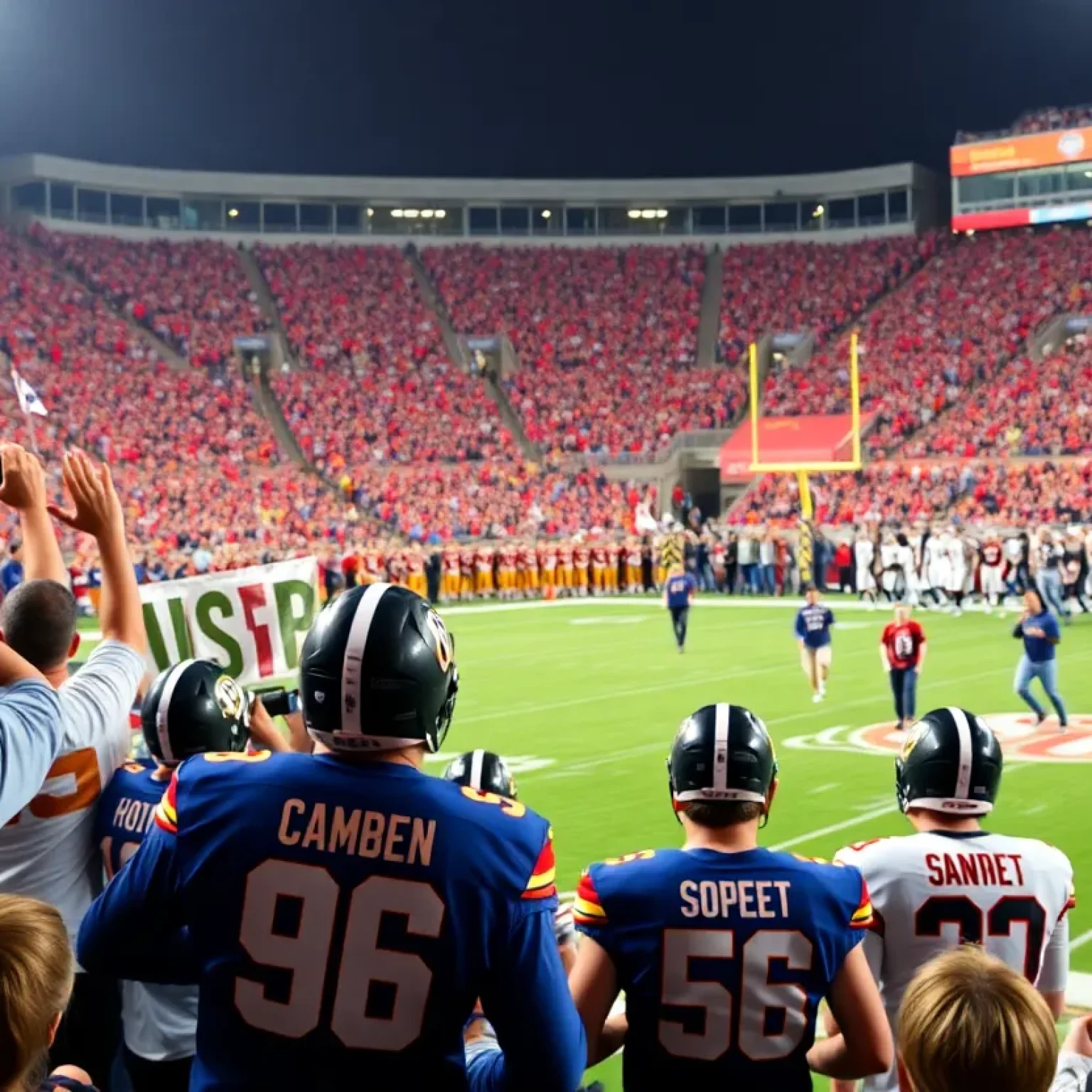 Missouri Tigers playing against Vanderbilt Commodores in a football game