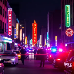 Police responding to a shooting incident in downtown Nashville