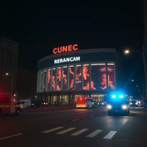Emergency response at a shooting scene outside Bridgestone Arena in Nashville